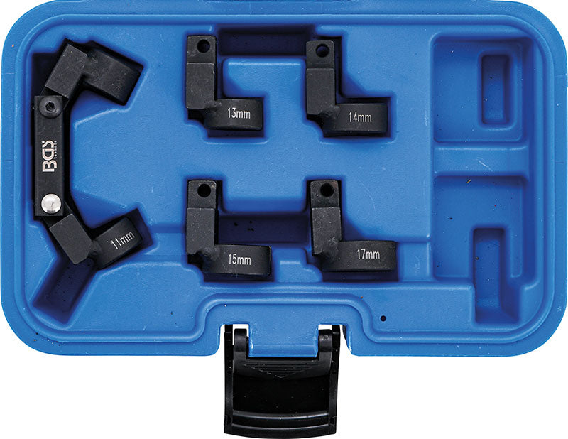 SET 5 PEZZI, CHIAVI DOPPIO SNODO PER LINEE TUBI, CON TESTE INTERCAMBIABILI, ATT. 3/8”, 11-17 MM BGS6895