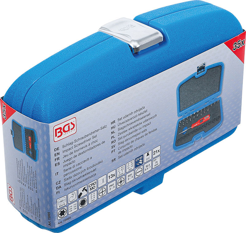 SET 36 PZ CACCIAVITE A PERCUSSIONE ATT. 1/4" BGS72005