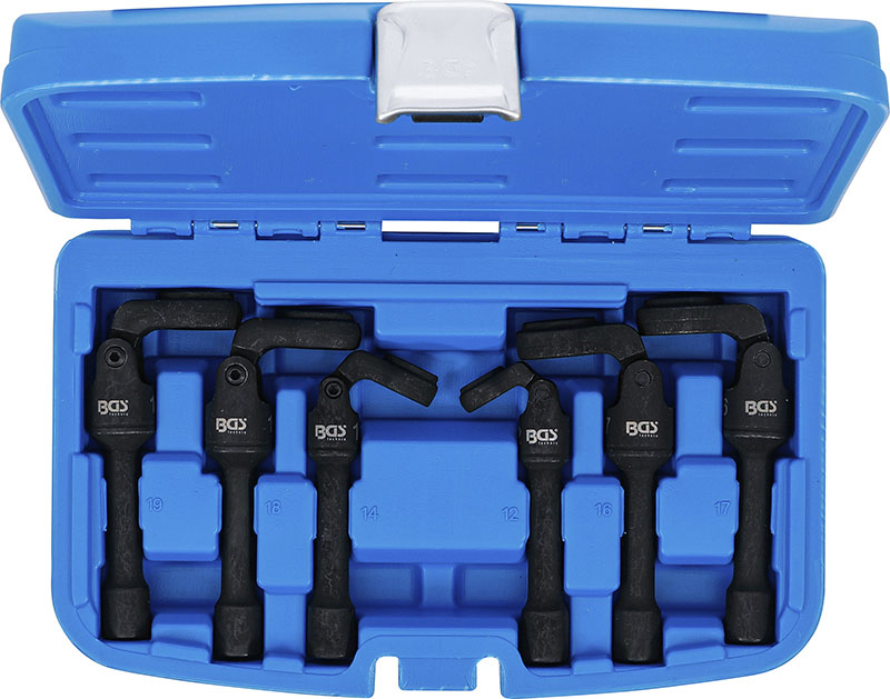 SET 6 PEZZI, CHIAVI A ZAMPA DI GALLO SNODATE, ATTACCO 3/8" BGS74302