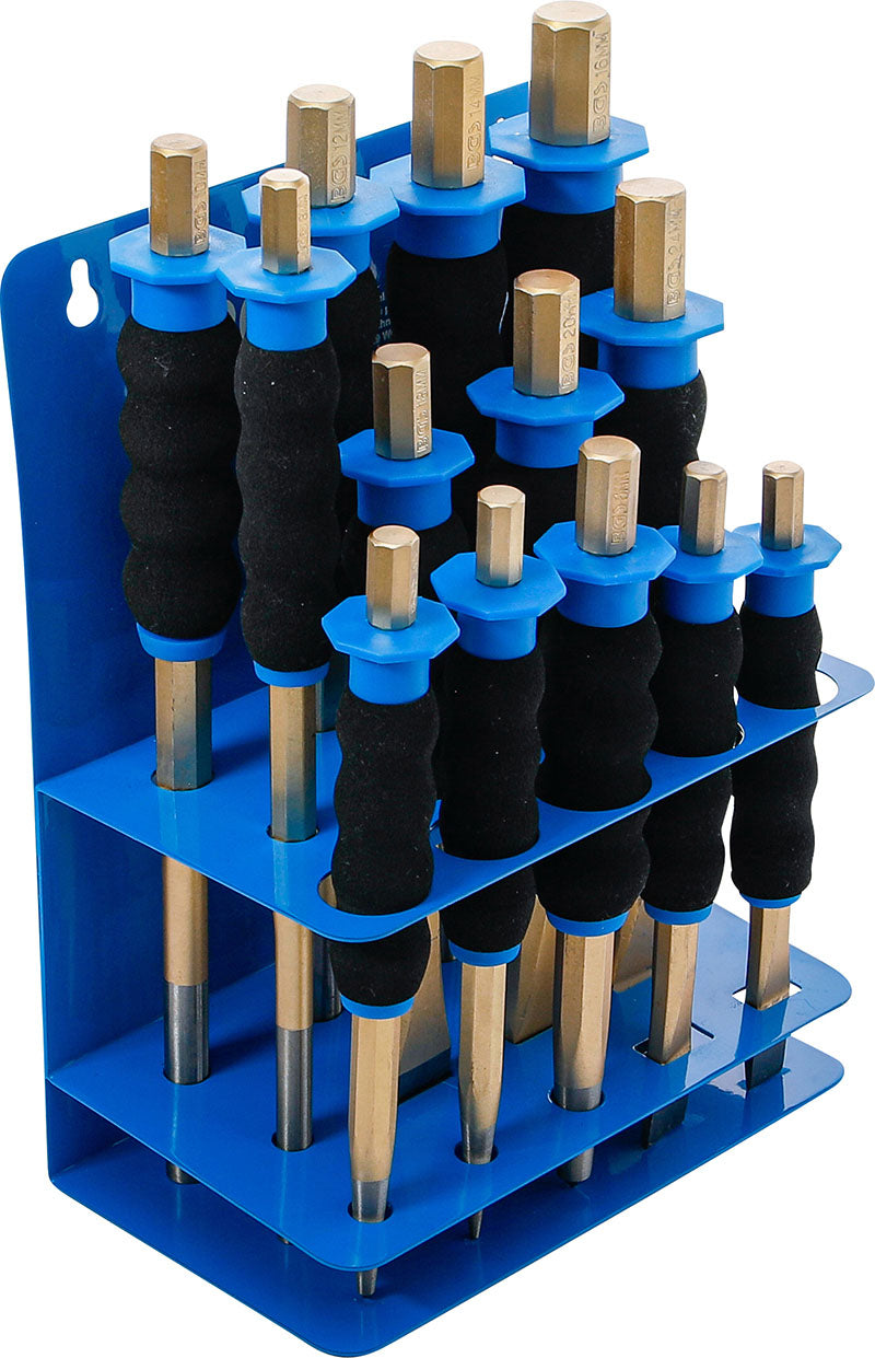 SET 12 PUNTERUOLI BULINI E SCALPELLI PIATTI BGS74596