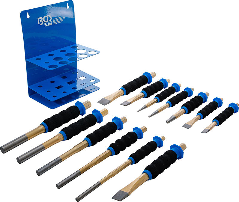 SET 12 PUNTERUOLI BULINI E SCALPELLI PIATTI BGS74596