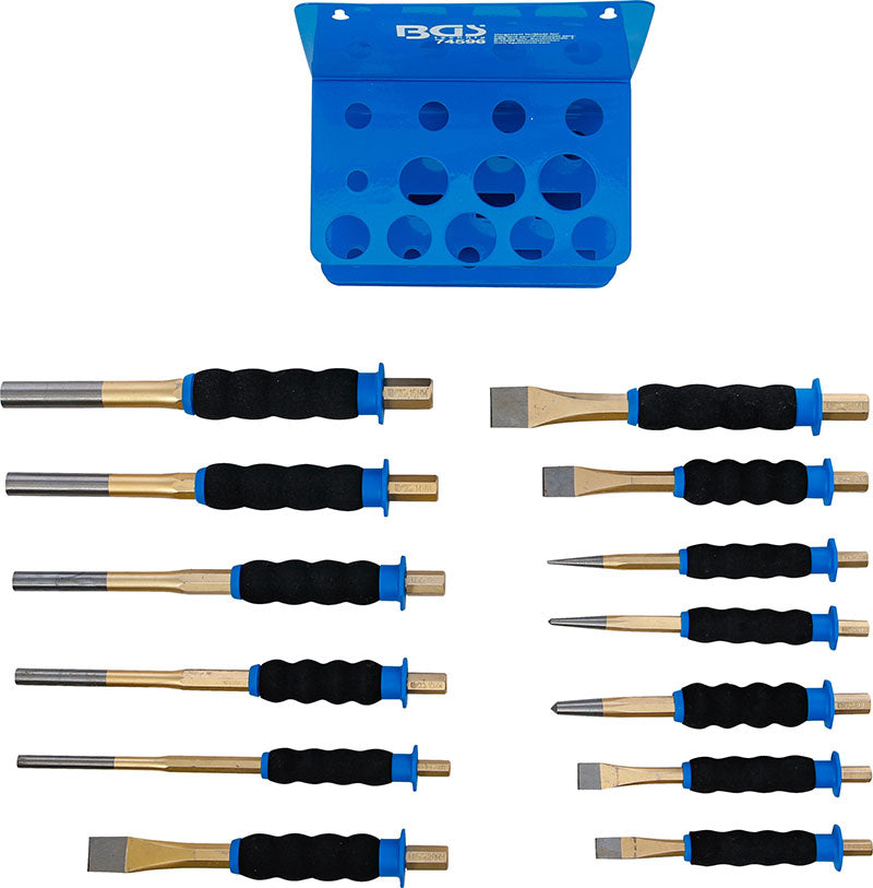 SET 12 PUNTERUOLI BULINI E SCALPELLI PIATTI BGS74596