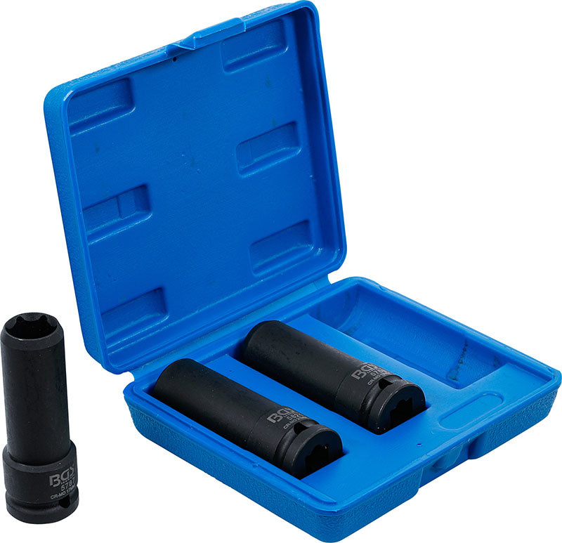 SET 3 PEZZI, BUSSOLE SPECIALI IMPACT, ATT. 1/2", 17 / 19 / 21 MM BGS80003