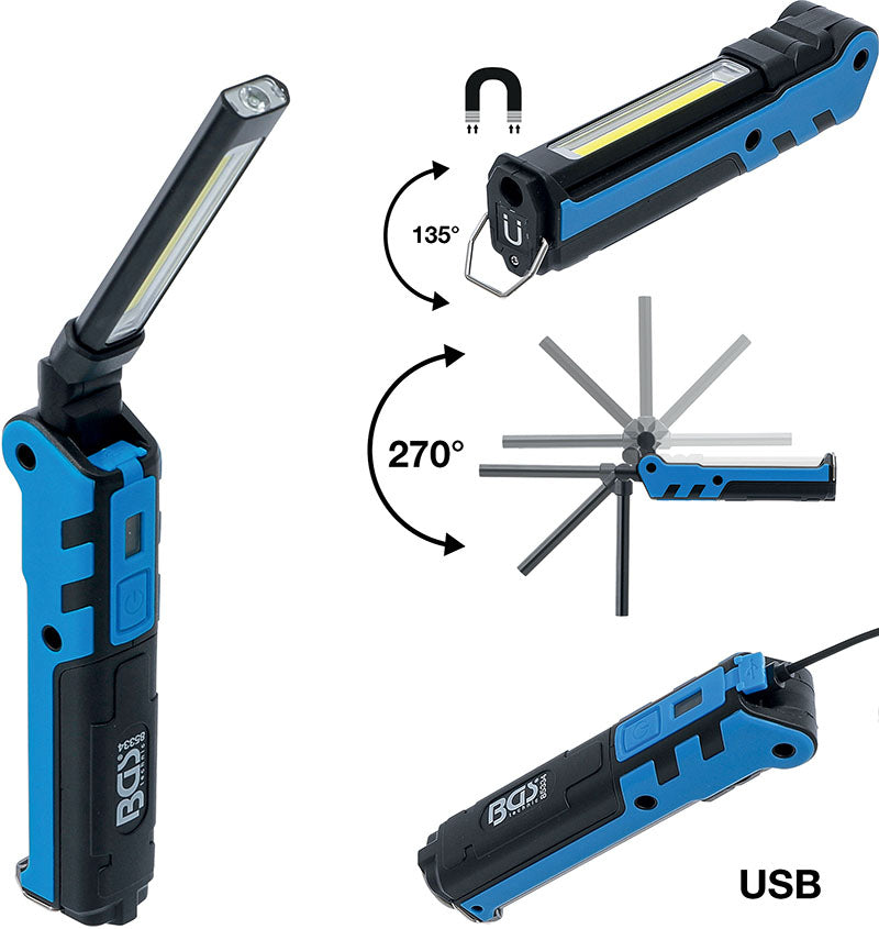 LAMPADA A BATTERIA, COB-LED, 5W BGS85334