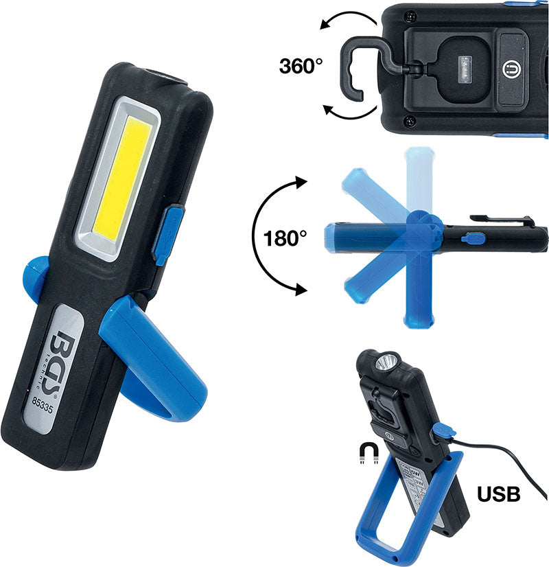 LAMPADA A BATTERIA, COB-LED, 3/5 W BGS85335