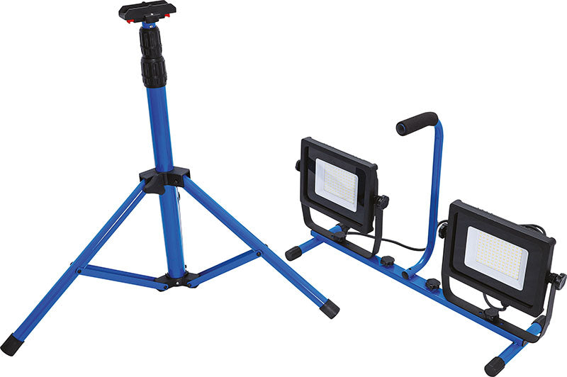 LAMPADE DA LAVORO DUO-SMD-LED, CON TREPPIEDE, 2 X 70 W BGS85338