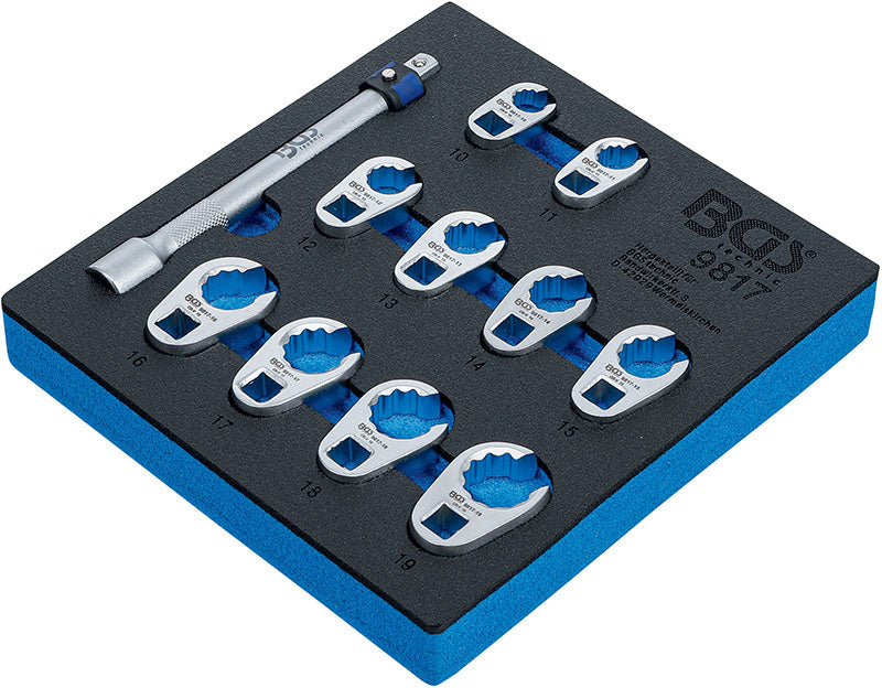 MODULO PER CARRELLO: 11 PEZZI, CHIAVI A ZAMPA DI GALLO, ATT. 3/8” BGS9817