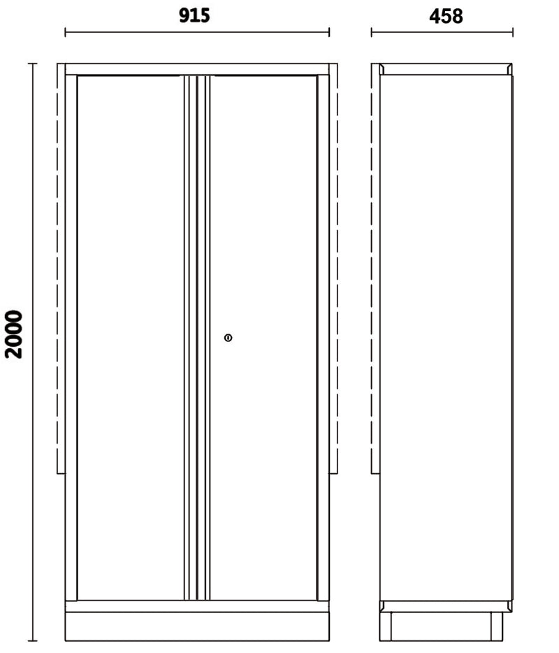Armadio in lamiera a 2 ante per arredo officina C45PRO 2.0 Beta C45PRO 2.0 AS2