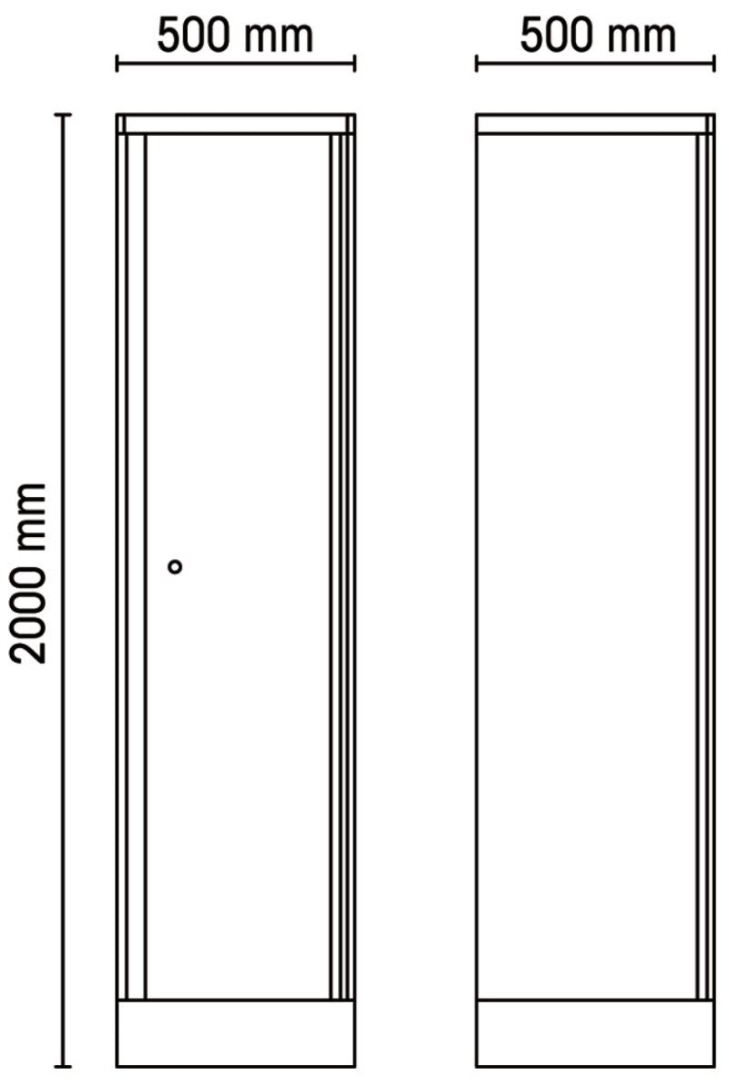 Armadio in lamiera a un'anta per arredo officina RSC55 Beta C55A1