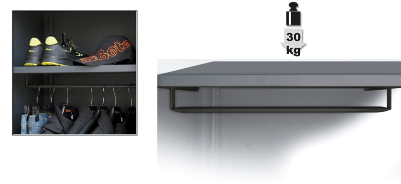 Ripiano interno per armadio C55A1/C55AT1 con barra appendiabiti Beta C55 A1/RB42