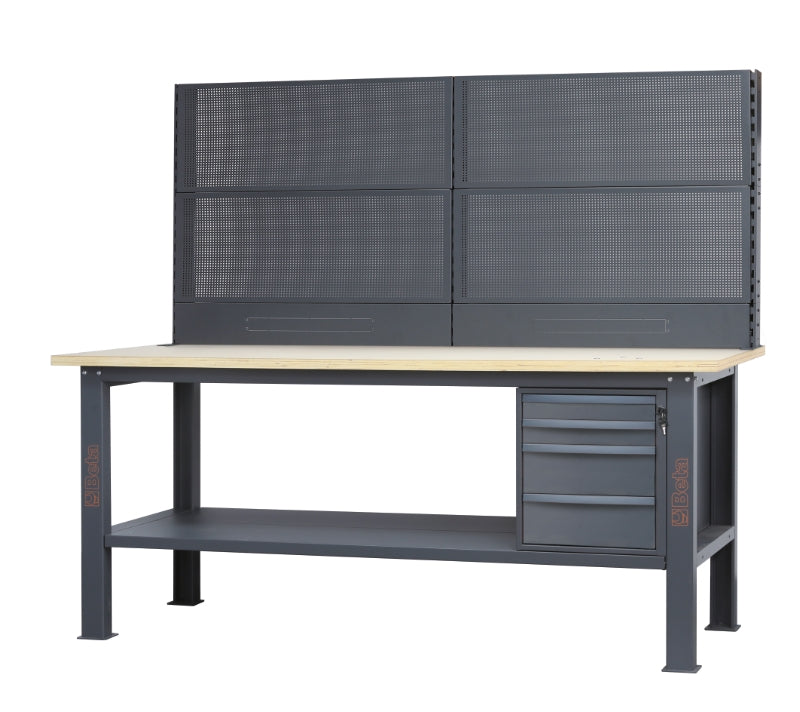 Banco da lavoro completo da 2,1 m con 4 cassetti Beta C58BC-W2,1 4C/A+SVR
