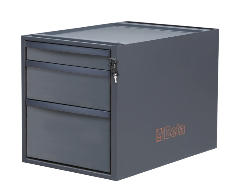 Cassettiera altezza 479 mm con 3 cassetti, per banchi componibili C58BC Beta C58CSH 3C