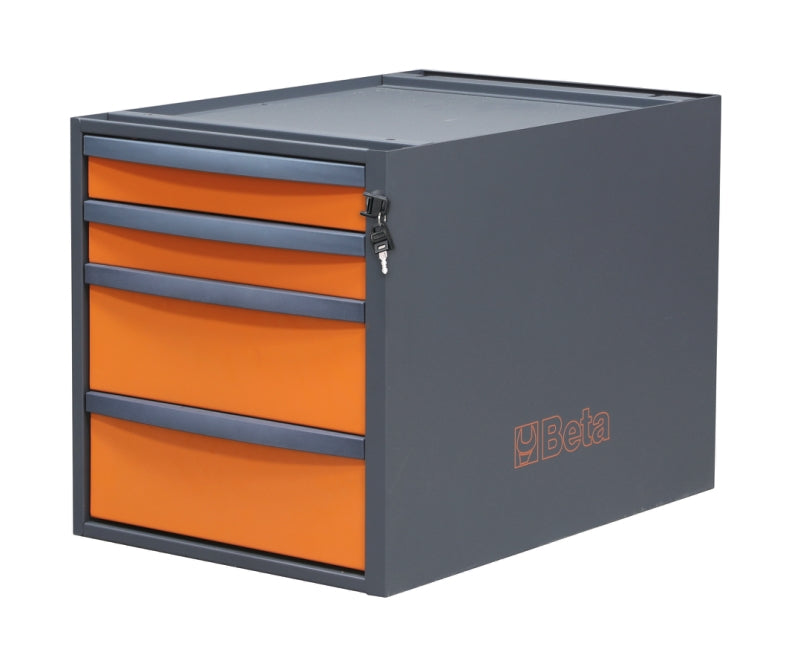 Cassettiera altezza 479 mm con 4 cassetti, per banchi componibili C58BC Beta C58CSH 4C