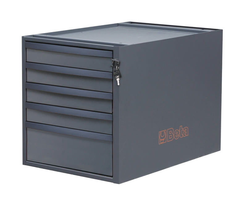 Cassettiera altezza 479 mm con 5 cassetti, per banchi componibili C58BC Beta C58CSH 5C