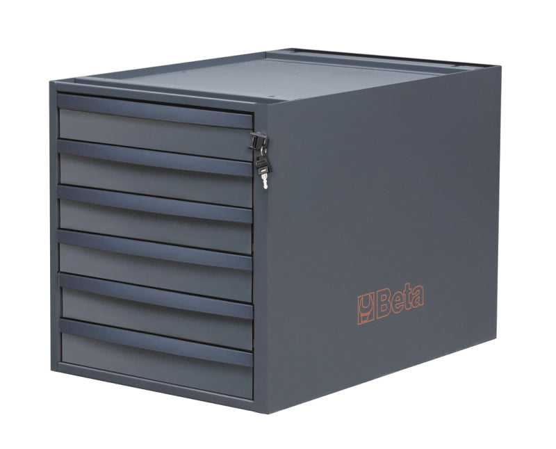Cassettiera altezza 479 mm con 6 cassetti, per banchi componibili C58BC Beta C58CSH 6C