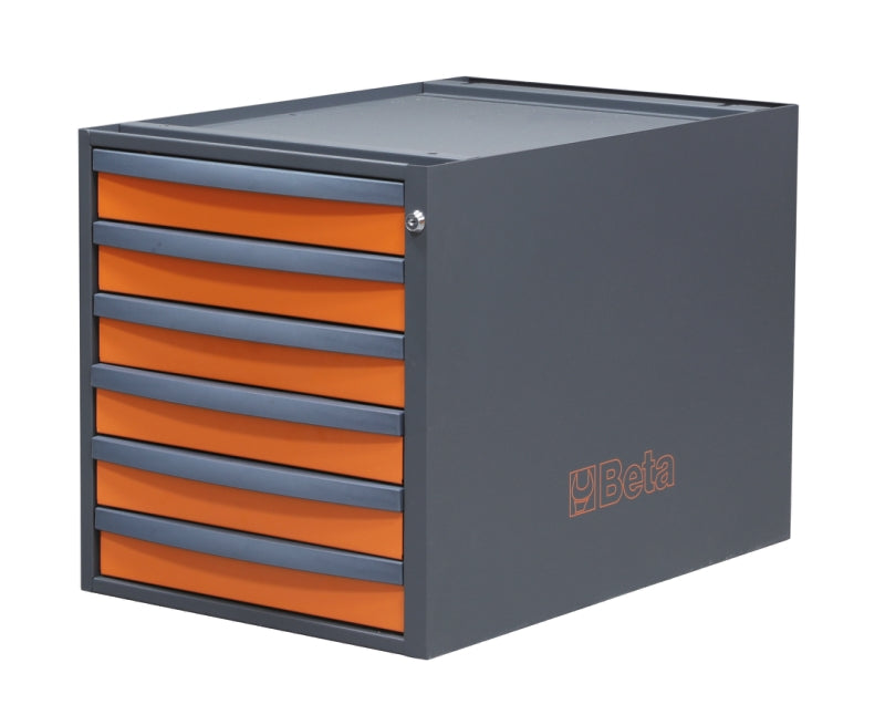 Cassettiera altezza 479 mm con 6 cassetti, per banchi componibili C58BC Beta C58CSH 6C