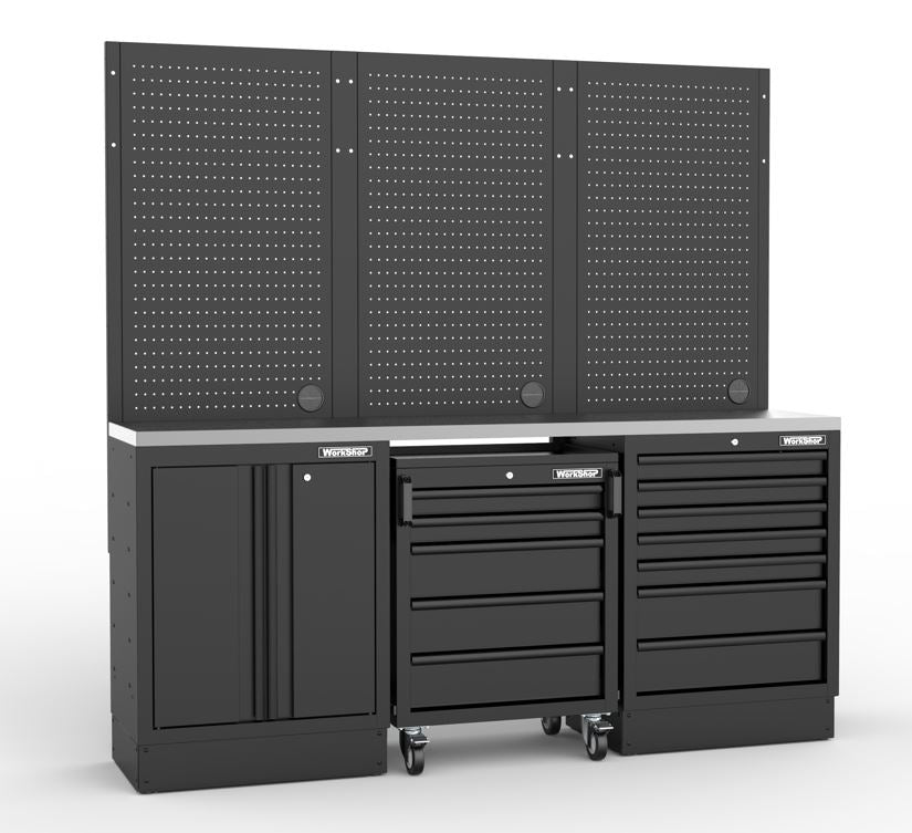 Arredo Officina Workshopitaly MPS 11 inox 2,04 mt. Total Black