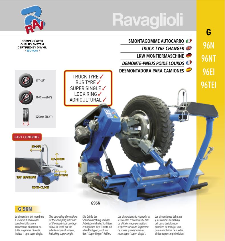 Smontagomme autocarro Ravaglioli G 96N