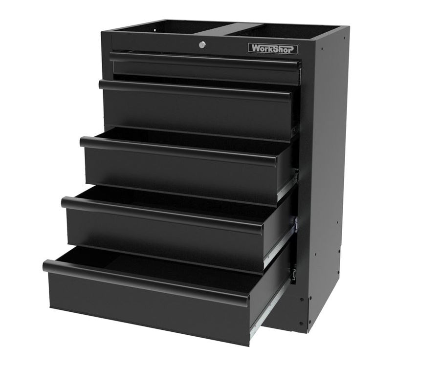 Arredo Officina Workshopitaly MPS 27 legno 3mt. Total Black + set 74 utensili Usag
