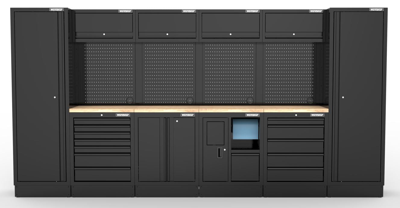 Arredo Officina Workshopitaly MPS 03 legno 3,92 mt. Total Black