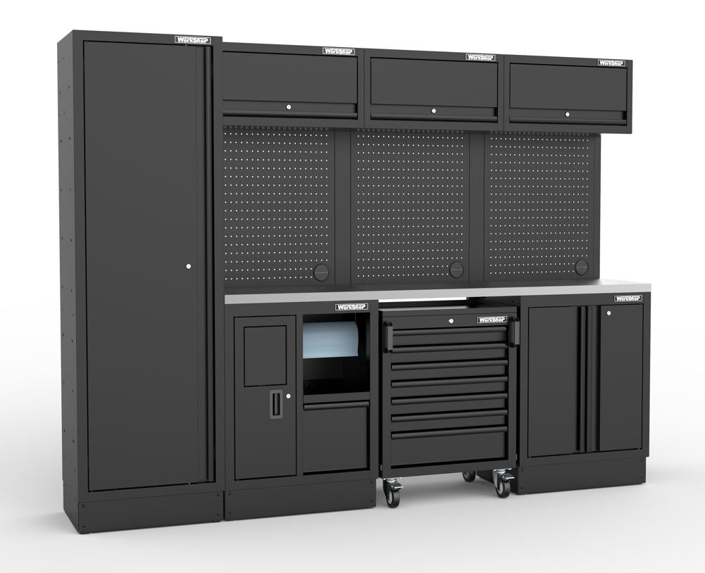 Arredo Officina Workshopitaly MPS 13 inox 2,64mt. Total Black