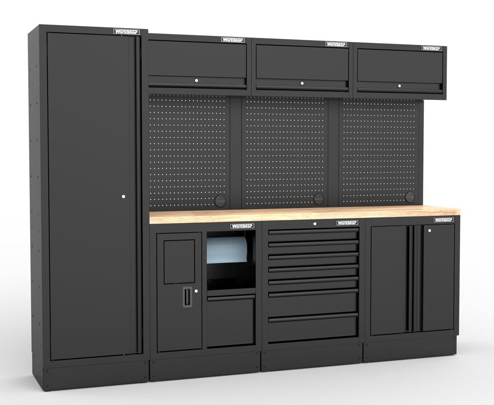 Arredo Officina Workshopitaly MPS 14 legno 2,64mt. Total Black