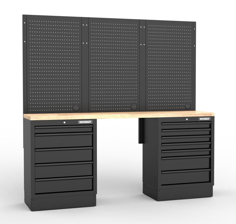 Arredo Officina Workshopitaly MPS 17 legno 2,04 mt. Total Black