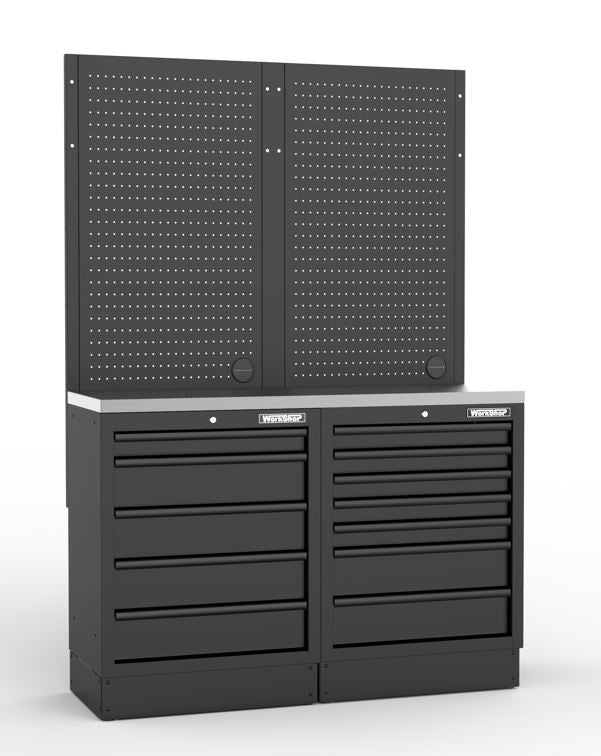 Arredo Officina Workshopitaly MPS 16 inox 1,36 mt. Total Black