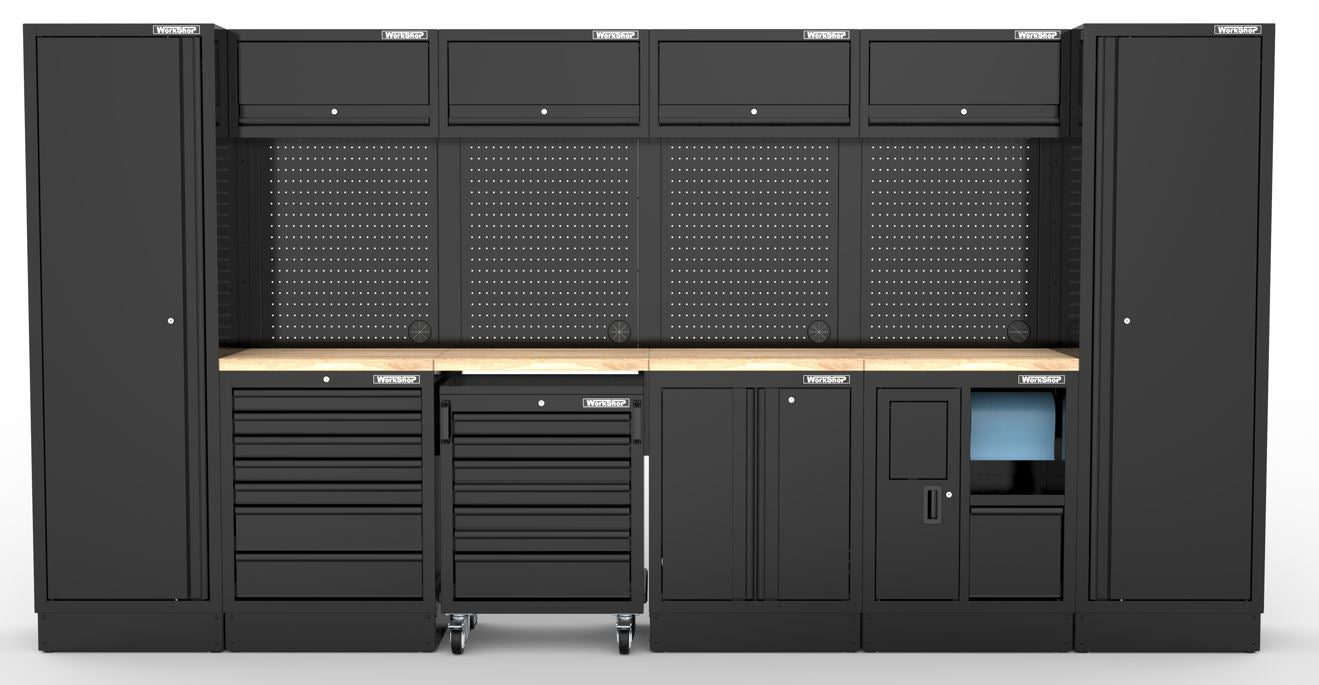 Arredo Officina Workshopitaly MPS 08 legno 3,92 mt. Total Black