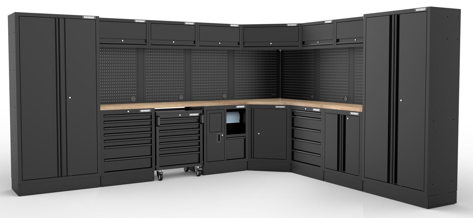 Arredo Officina Workshopitaly MPS 18 legno 3850 x 3160 mm Total Black