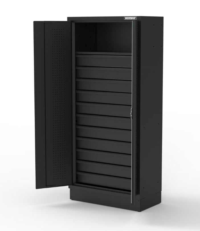 Armadio 2 ante Officina Workshopitaly MPS Total Black con 11 cassetti