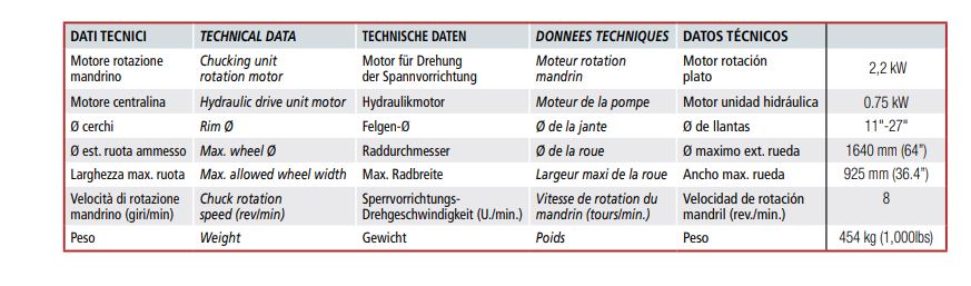 Smontagomme autocarro Ravaglioli G 96N
