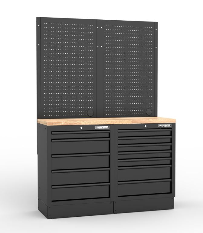 Arredo Officina Workshopitaly MPS 16 legno 1,36 mt. Total Black