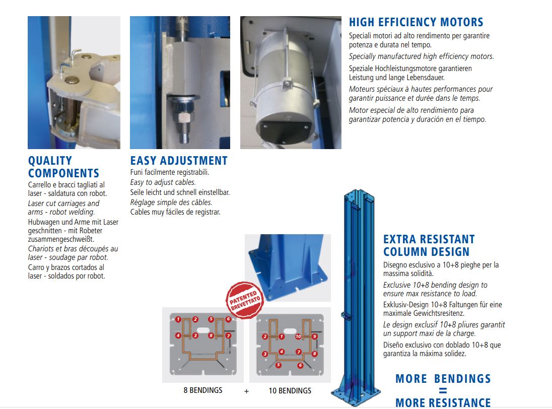 Sollevatore Ravaglioli ELETTROIDRAULICI a 2 colonne KPH 370.45K