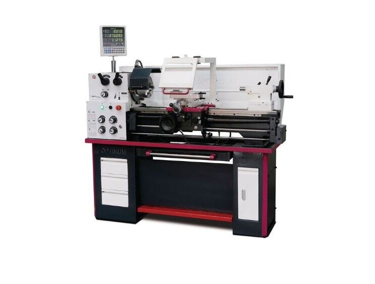 Tornio parallelo TH 3309 OPTIMUM D con ingranaggi in bagno d'olio e visualizzatore