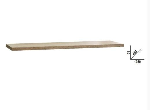 Piano Legno TOP RUBBER WOOD Arredo Officina Workshopitaly MPS 1,3mt.