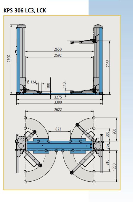 Ponte sollevatore Ravaglioli 2 colonne KPS 306LC3 3200kg.