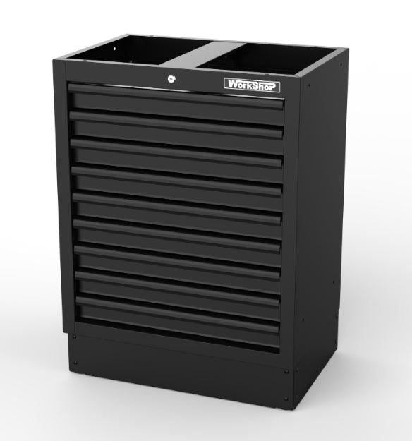 Modulo 9 Cassetti per arredo Workshopitaly MPS Total Black
