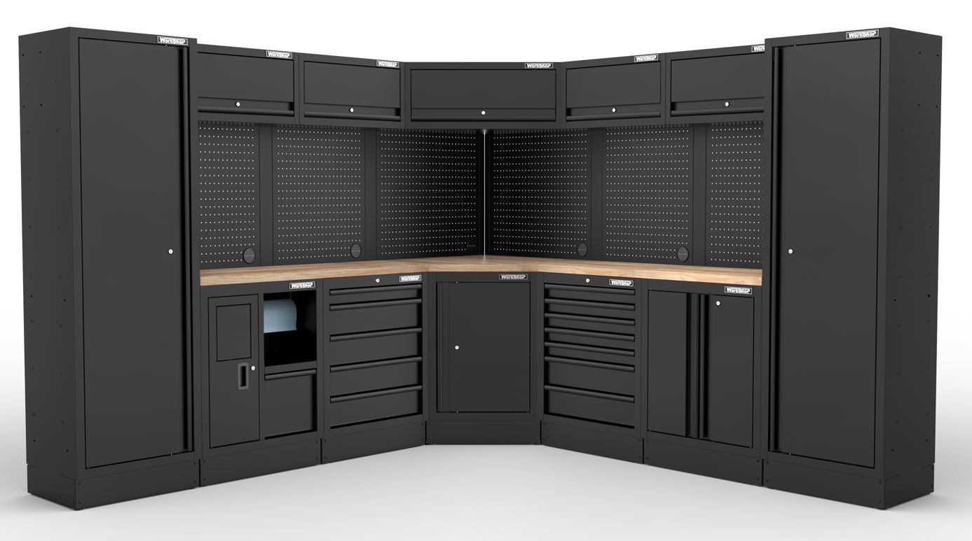 Arredo Officina Workshopitaly MPS 15 legno 2,82mt. x 2,82mt. Total Black