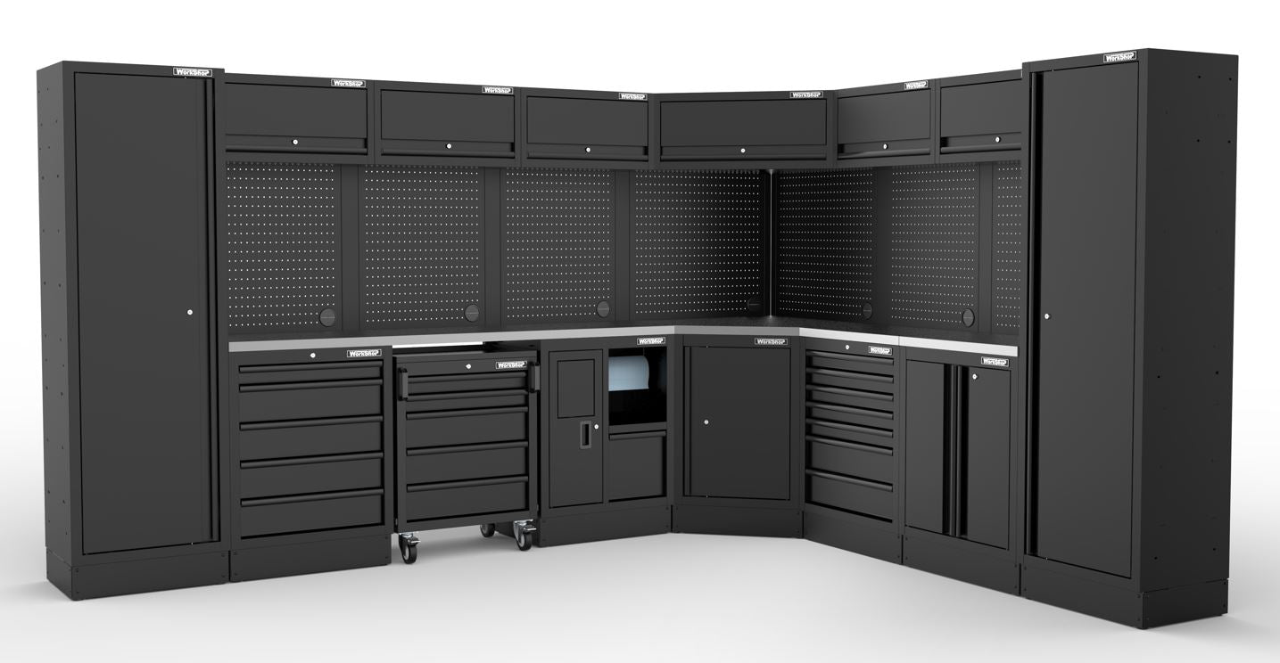 Arredo Officina Workshopitaly MPS 10 inox 3,50mt. x 2,80mt. Total Black