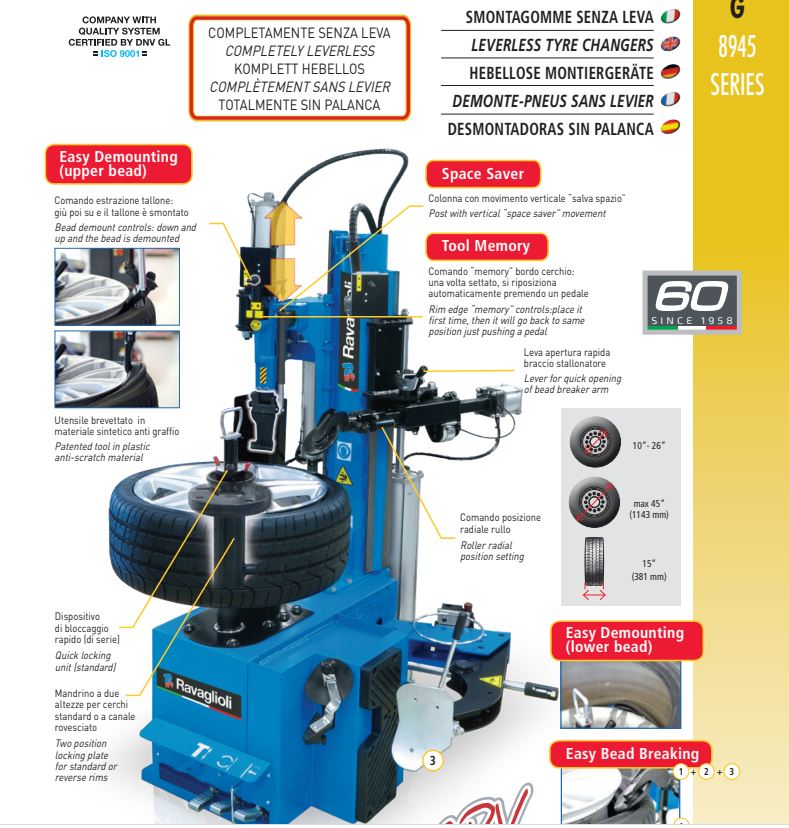 Smontagomme Ravaglioli G8945V.26S