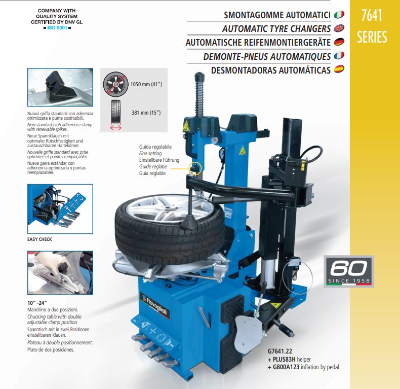 Smontagomme Ravaglioli G7641V.22 13”-24,5” 11”-22”