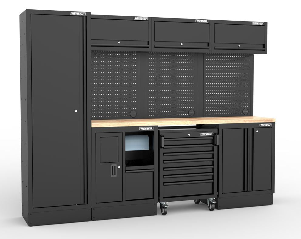 Arredo Officina Workshopitaly MPS 13 legno 2,64mt. Total Black