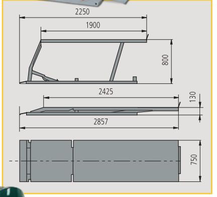 Sollevatore a pantografo con pompa idraulica OLEOPNEUMATICA a pedale Ravaglioli KP1394P