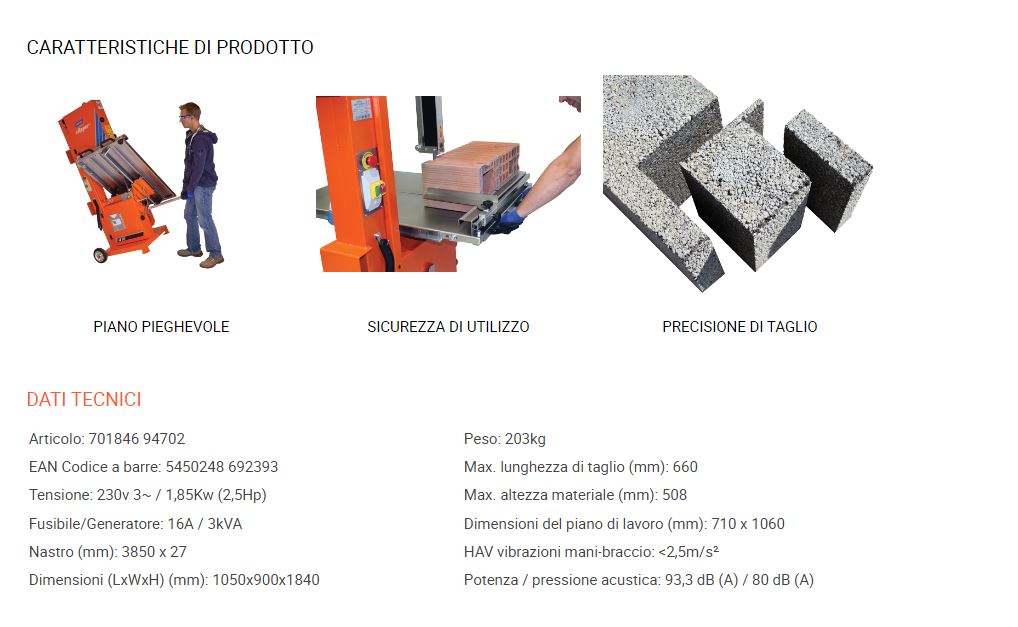 Sega a nastro per edilizia Norton Clipper CB511