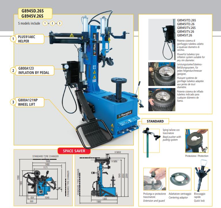 Smontagomme Ravaglioli G8945V.26S