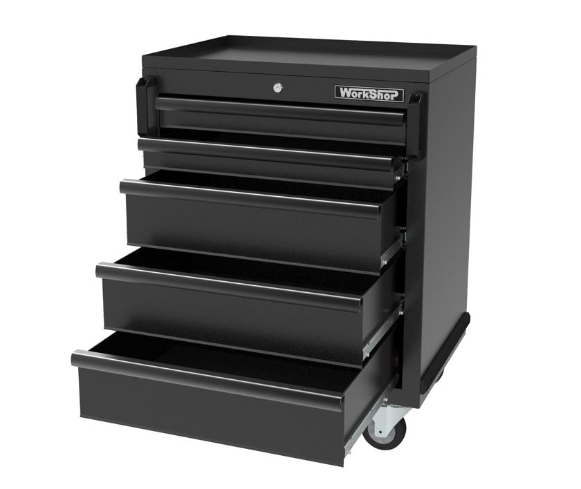 Carrello 5 Cassetti Workshopitaly Total Black MPS