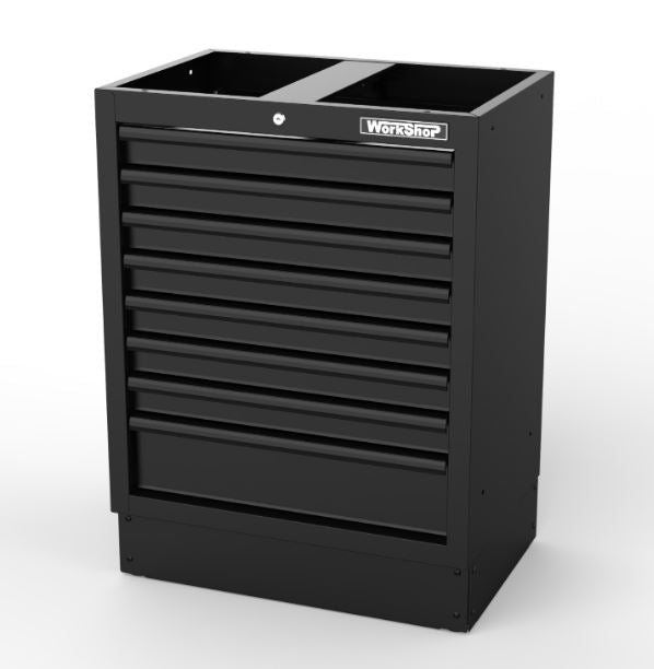 Modulo 8 Cassetti per arredo Workshopitaly MPS Total Black