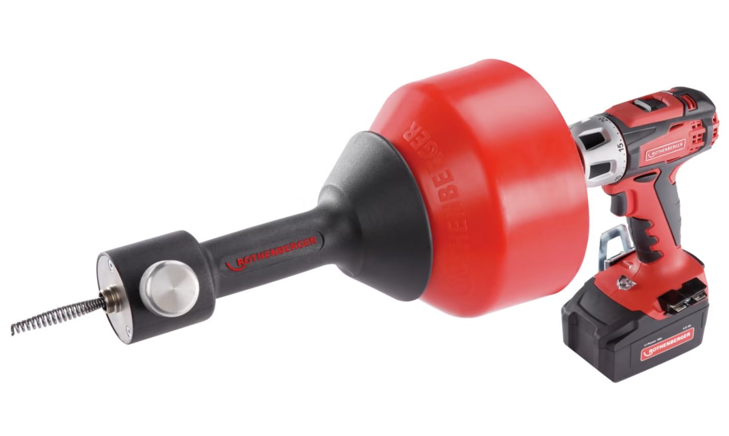 Apparecchio sturatore elettrico AUTOMATICO ROSPIMATIC CL, unità base con spirale a bulbo da 8mmx7,5m ROTHENBERGER