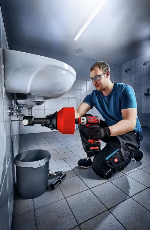 Apparecchio sturatore elettrico AUTOMATICO ROSPIMATIC CL, unità base con spirale a bulbo da 8mmx7,5m ROTHENBERGER